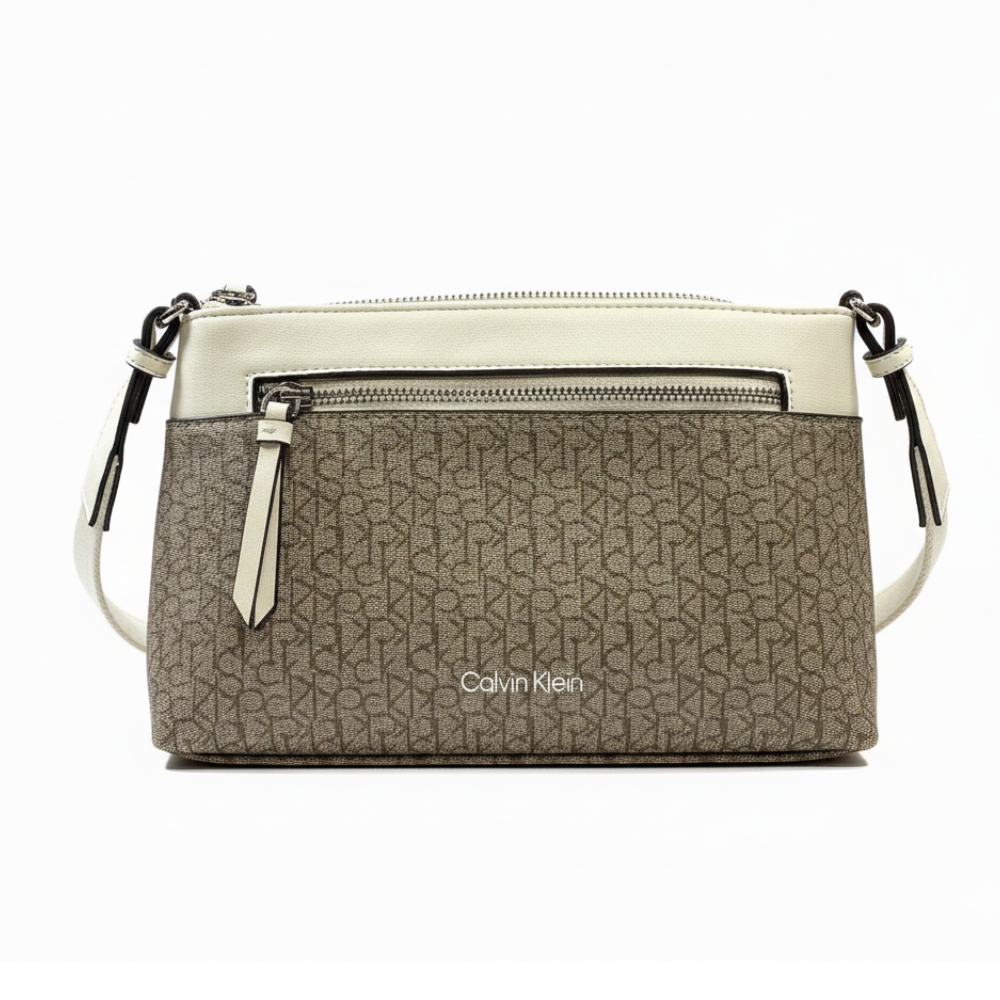 Calvin Klein Cartera Crossbody Monogram White