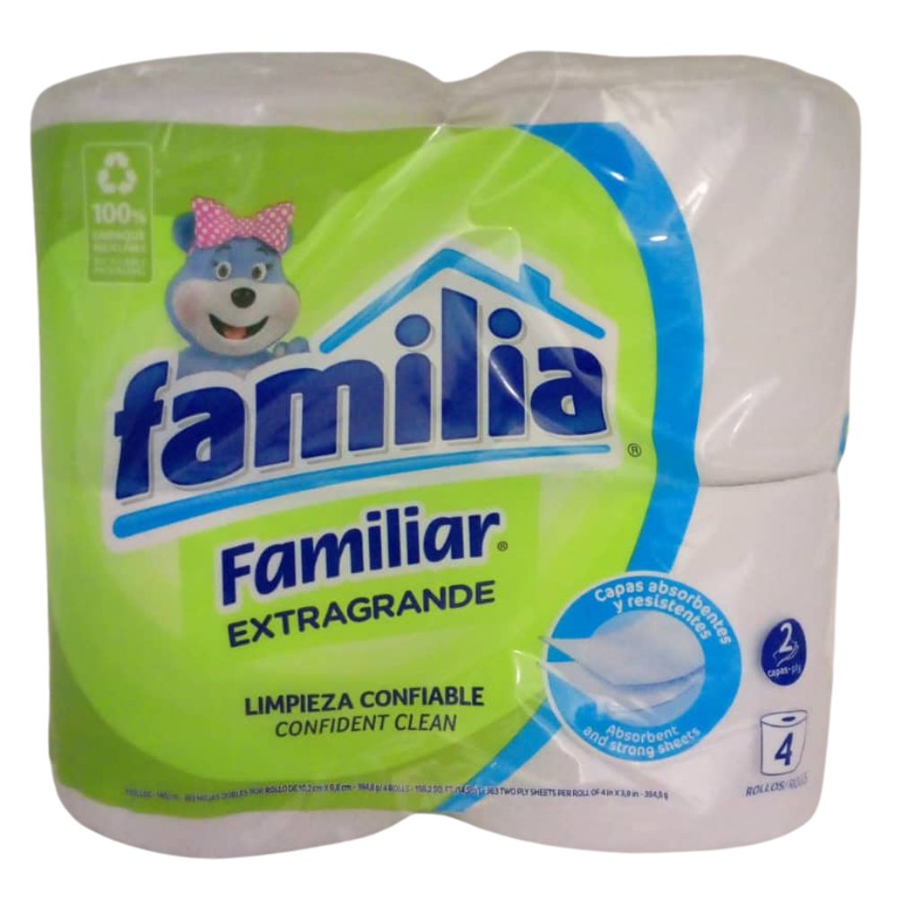 Familia Papel Higienico Familiar Extragrande 4 Rollos