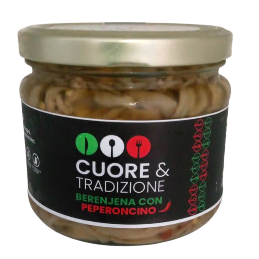 Cuore & Tradizione Berenjenas con Peperoncino 350gr
