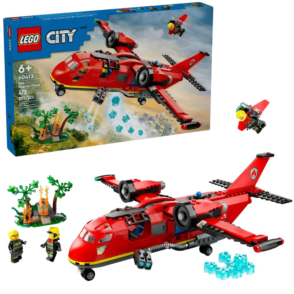 Lego City Fire Rescue Plane 478 Piezas 6+