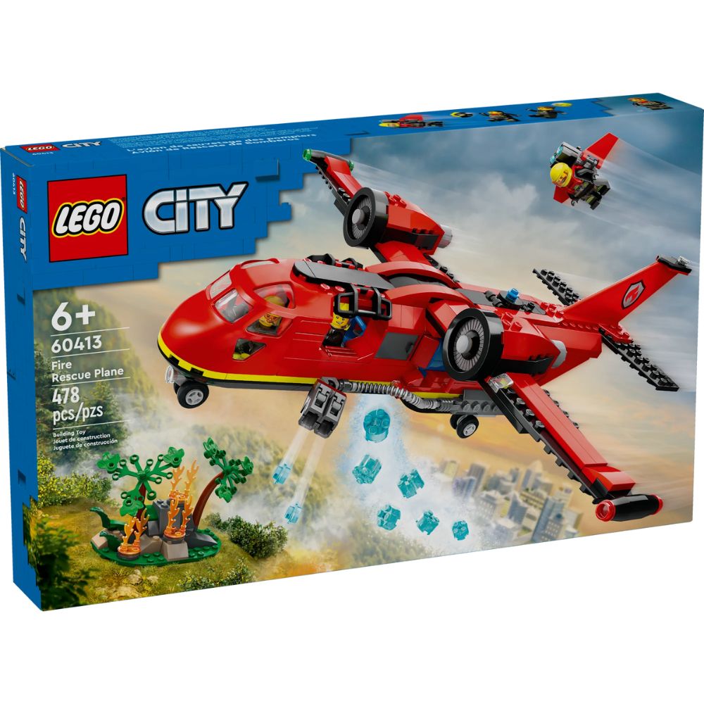 Lego City Fire Rescue Plane 478 Piezas 6+