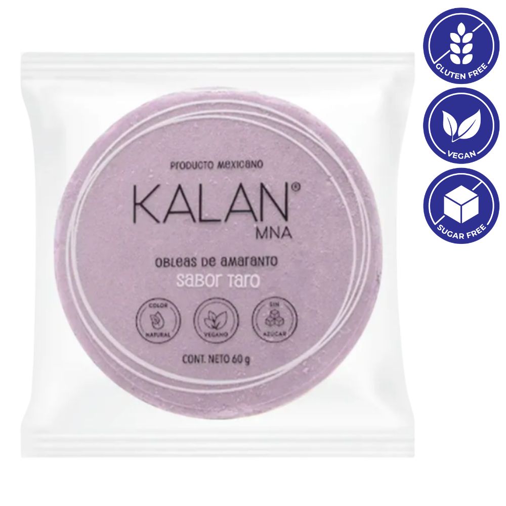 Kalan Obleas de Amareto Sin Azucar y Sin Gluten Sabor a Taro 60gr