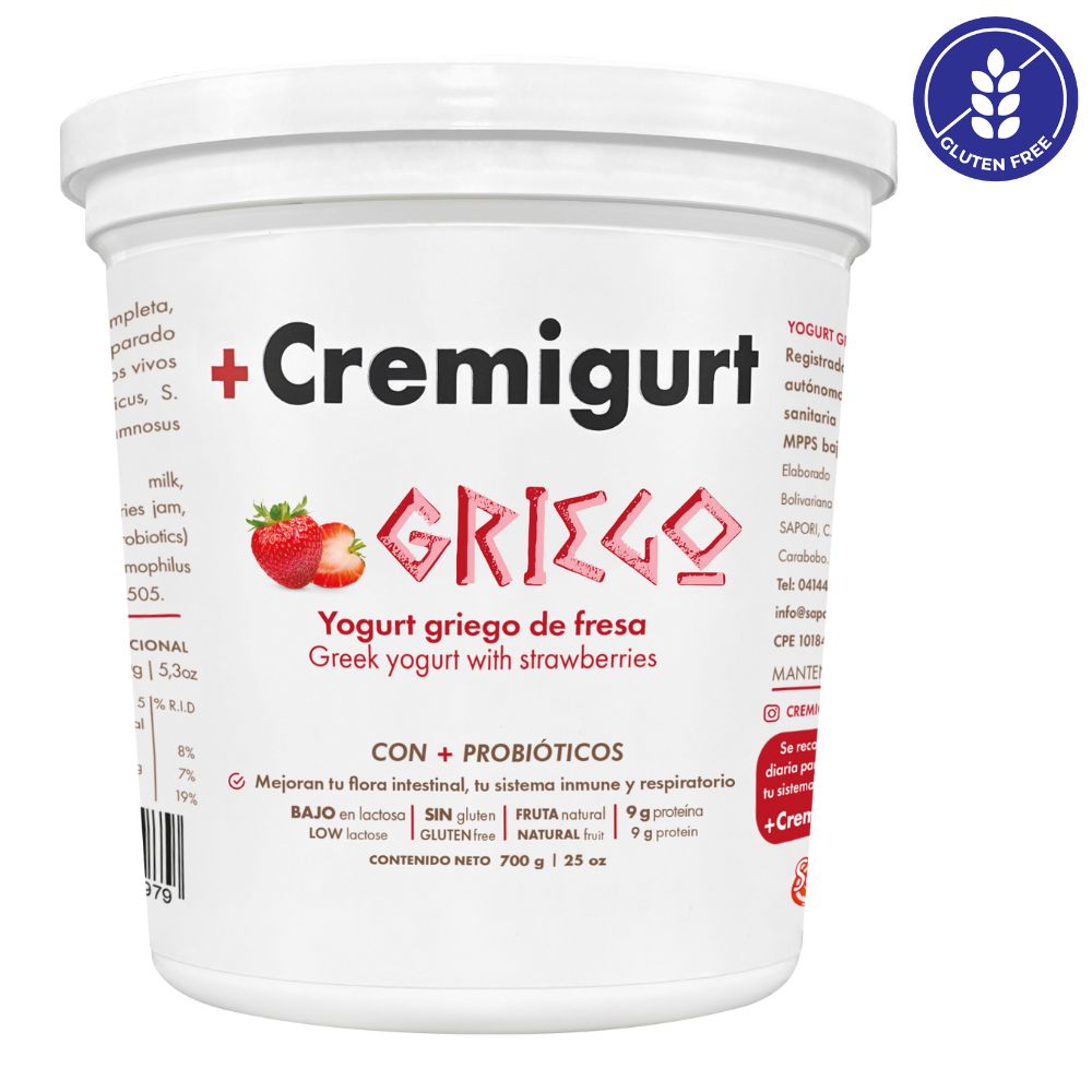 Cremigurt Yogurt Griego de Fresa 700gr