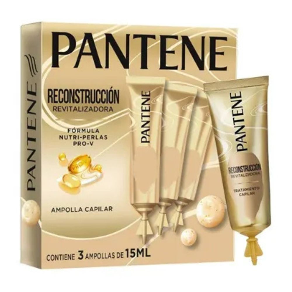 Pantene Ampollas Reconstruccion Revitalizadora Formula Nutri-Perlas Pro-V 3 Und