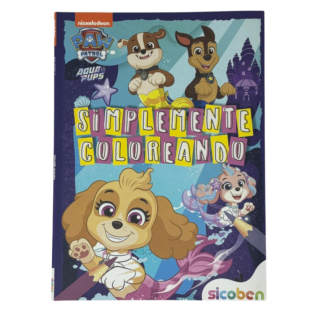 Sicoben Simplemente Coloreando Paw Patrol 24 pag