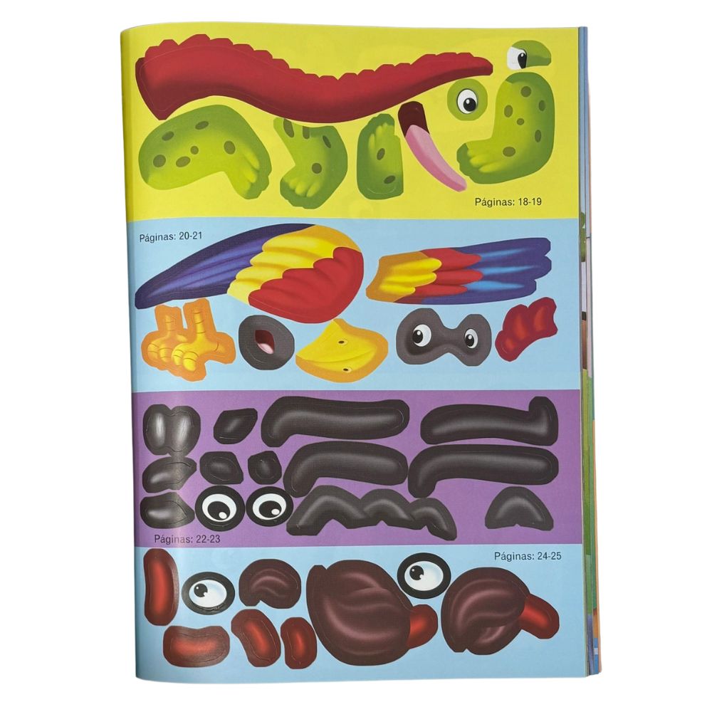 Libro De Arte Creando Animales Divertidos Perro Libro De Stickers 3+