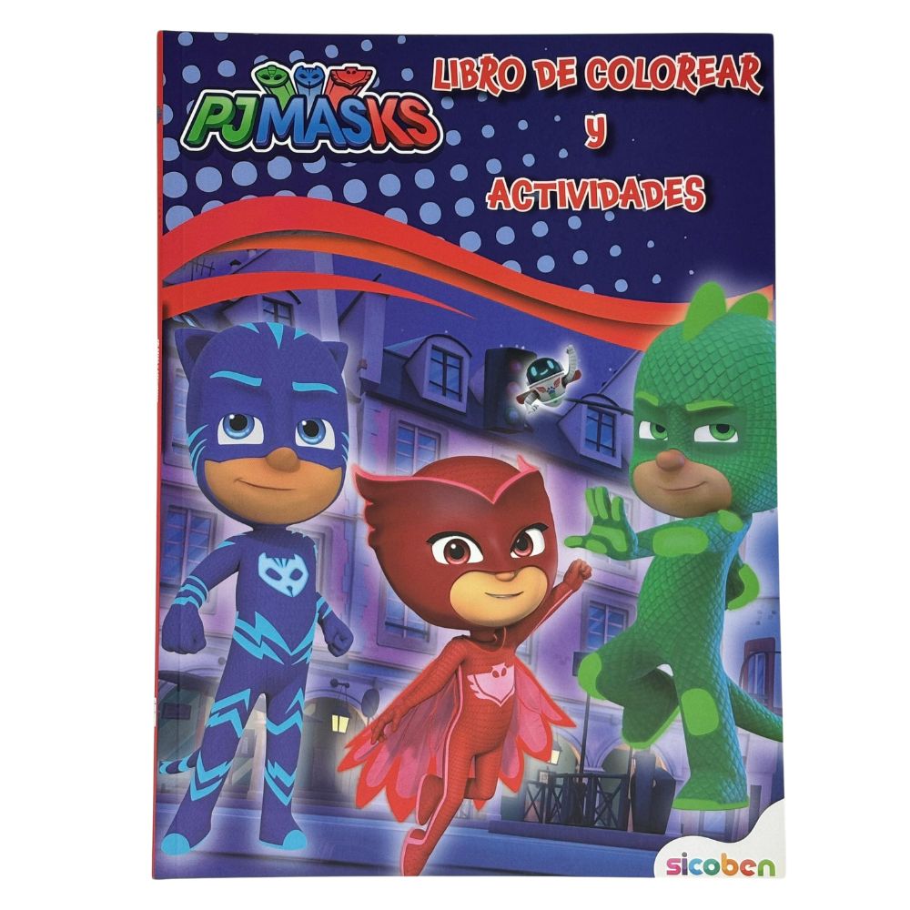 Sicoben PjMasks Libro De Colorear y Actividades 24pag