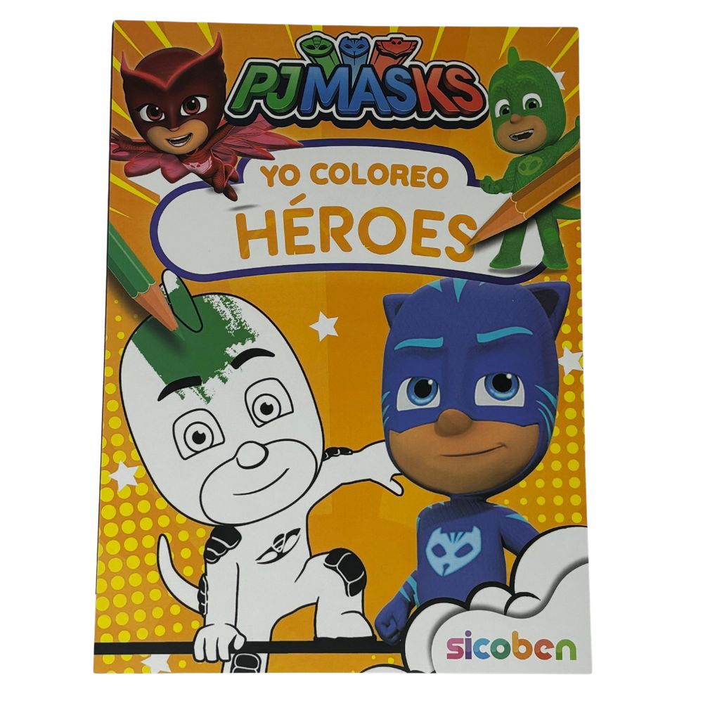 Sicoben PjMasks Yo Coloreo Heroes 24pag