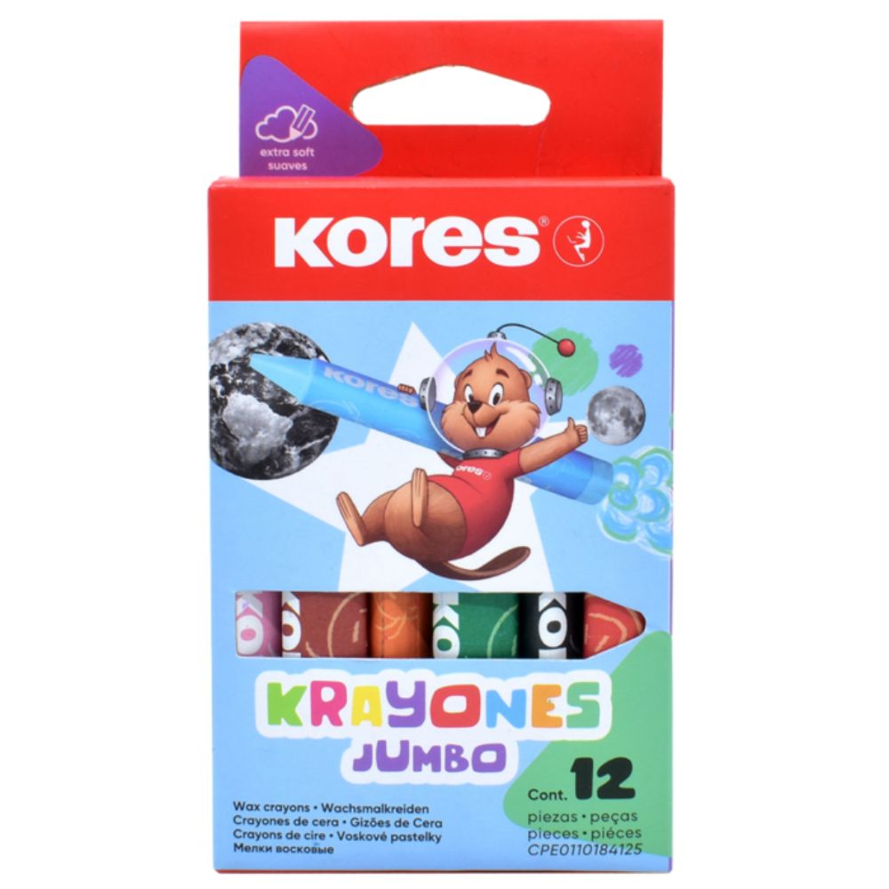 Kores Krayones de Cera Jumbo 12 Und