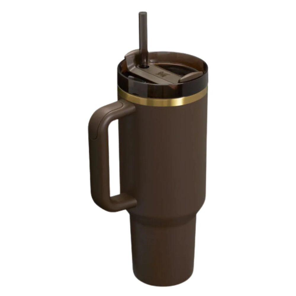 Stanley Termo Quencher H2.0 FlowState Tumbler 40oz Chocolate Gold