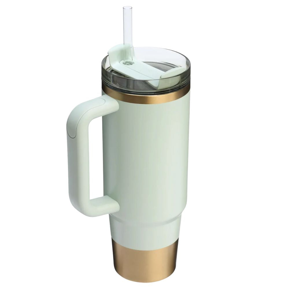 Stanley Termo Quencher H2.0 FlowState Tumbler 30oz Gilded Celadon