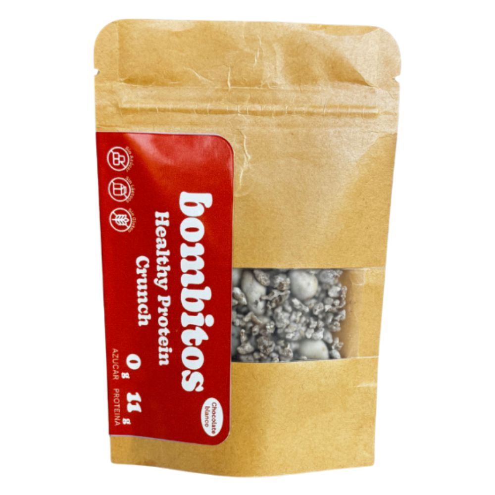Bombitos Healthy Protein Crunch Chocolate Blanco 60gr
