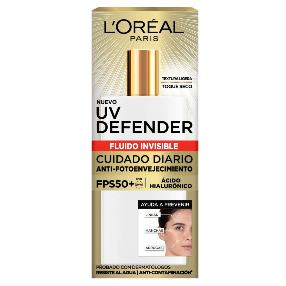 Loreal UV Defender Protector Solar SPF50 Diario Fluido Invisible 40gr