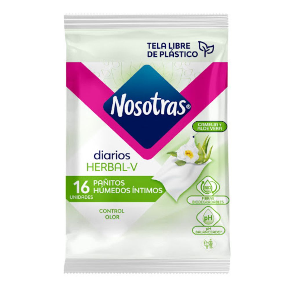 Nosotras Toallas Intimas Herbal 16 Und