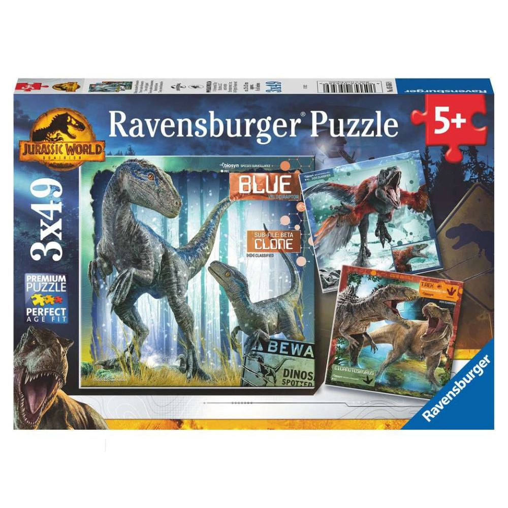 Ravensburger Rompecabezas Jurassic World 3x49 Piezas