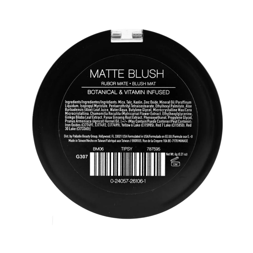 Palladio Matte Blush Tipsy 6gr