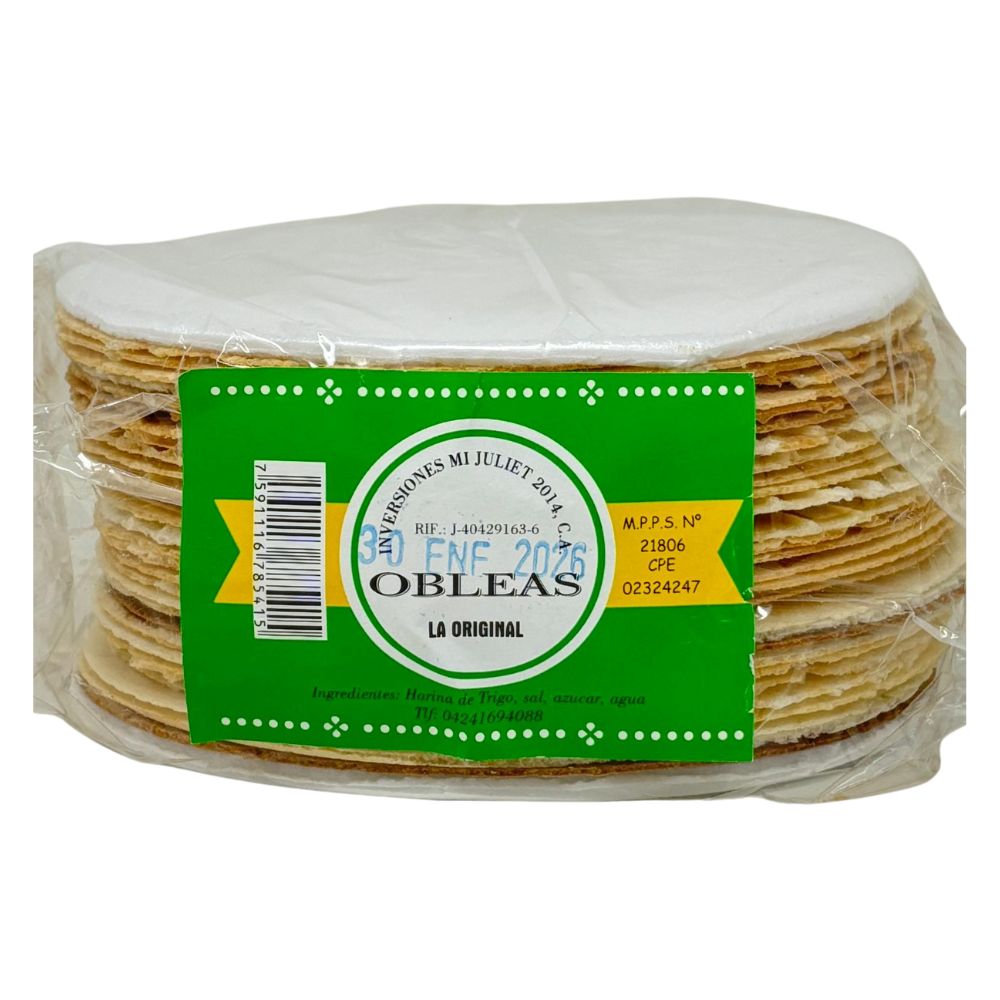 Obleas Medianas La Original 35 Hojas 14cm Aprox