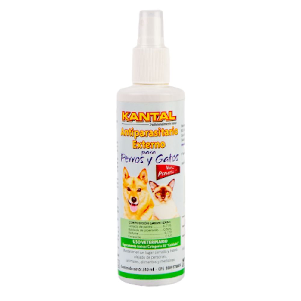 Kantal Antiparasitario Externo Para Perros y Gatos 240ml