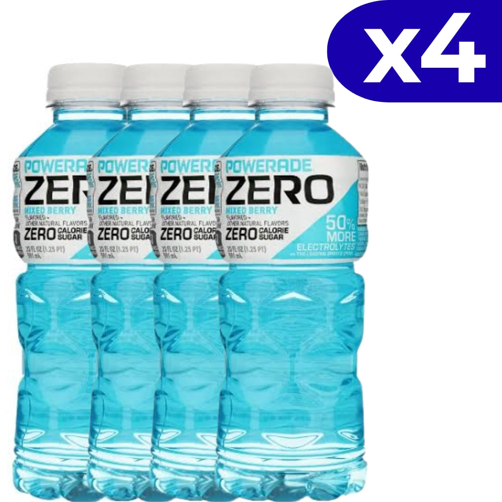 Powerade Zero Mixed Berry 50% more Electrolytes 4 Und x 591ml