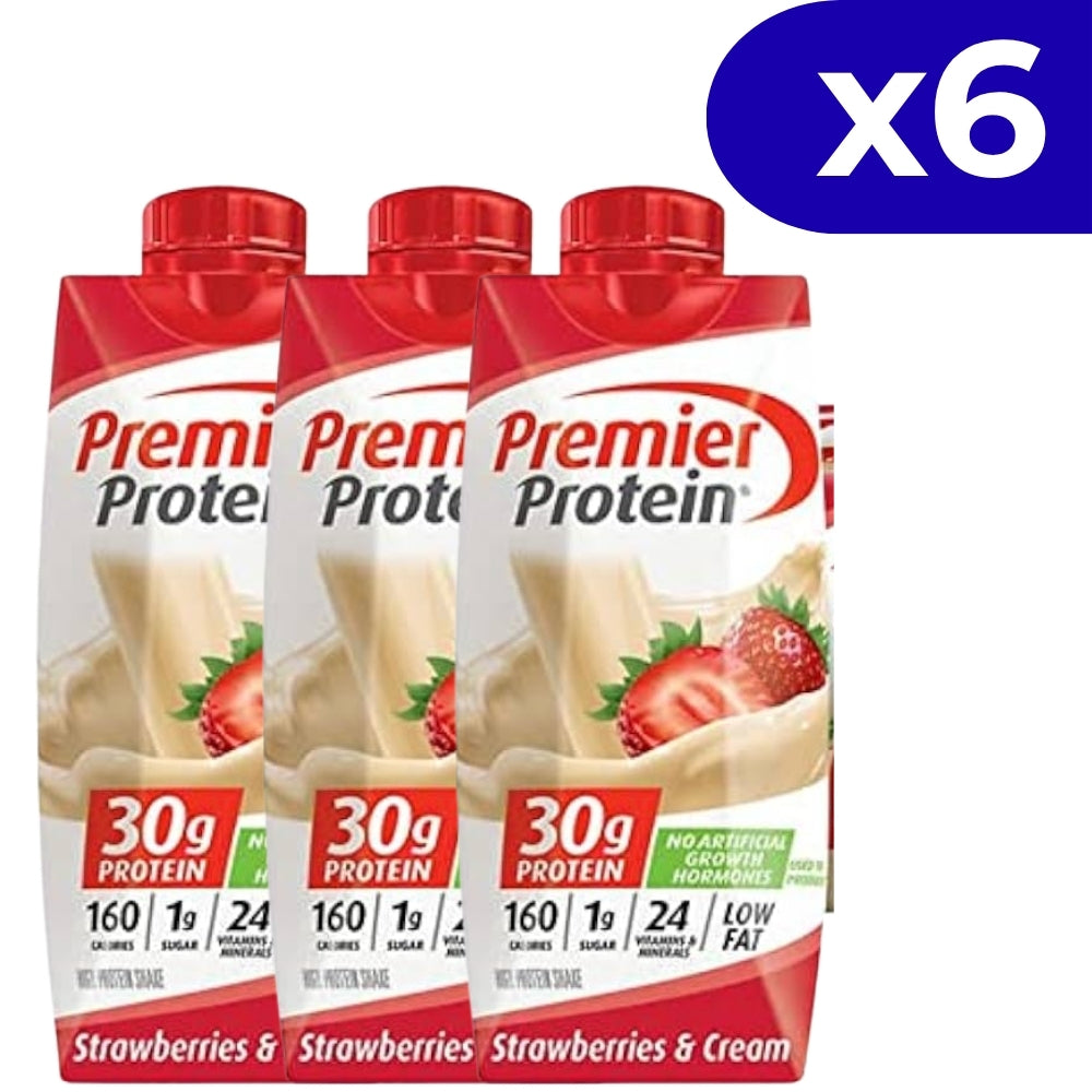 Premier Protein Strawberry & Cream 30g Pack 6 Und