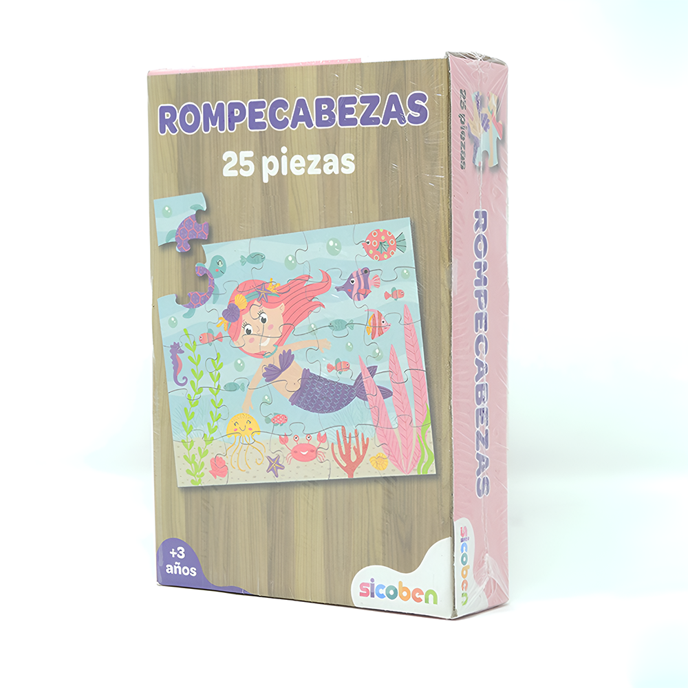 Rompecabeza 25 Piezas Sirena 3+ Sicoben