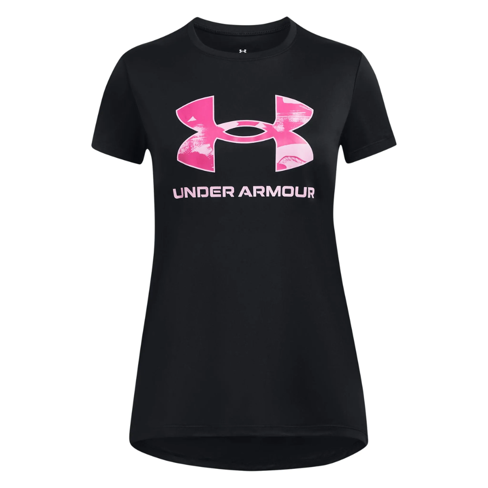 Under Armour Franela Manga Corta Tech™ Print Wordmark Para Niñas