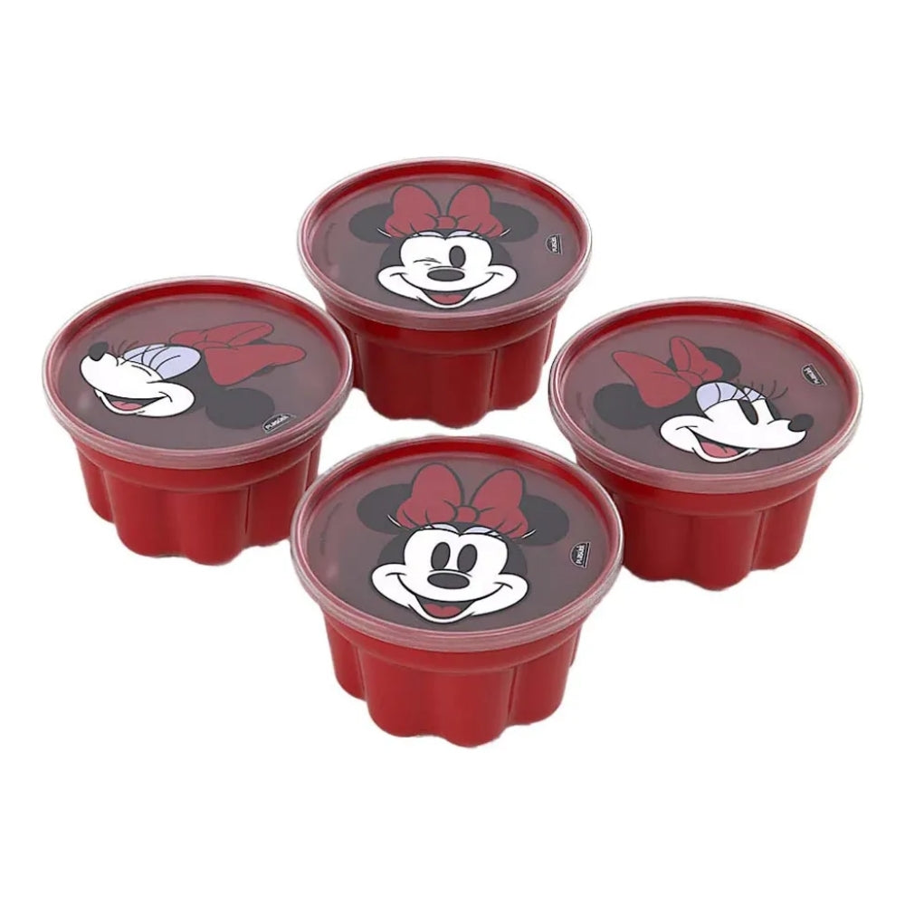 Alfa Hogar Juego Moldes de Gelatina Rojo Mickey Mouse 4Pcs 150ml