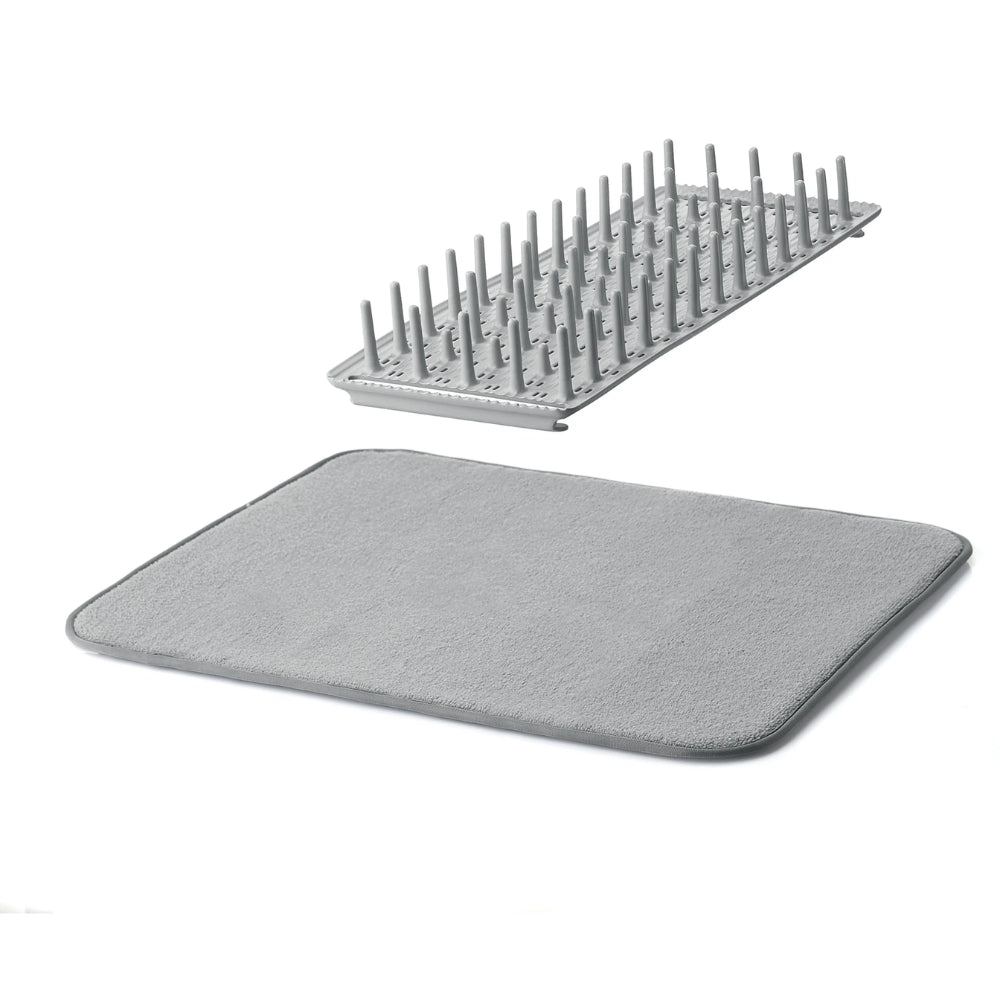 Guzzini Dry & Safe Escurre Platos Con Alfombras Color Gris Matte 12 Platos