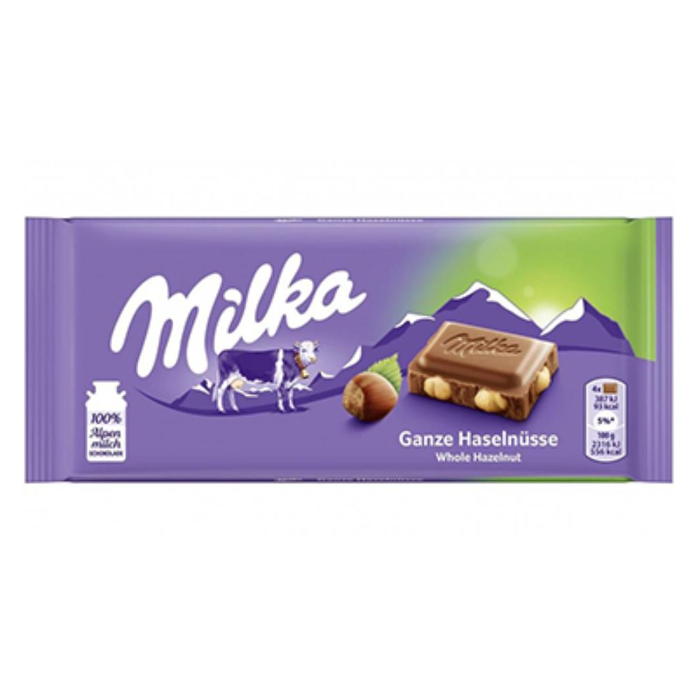 Milka Chocolate Avellanas Enteras 95 gr