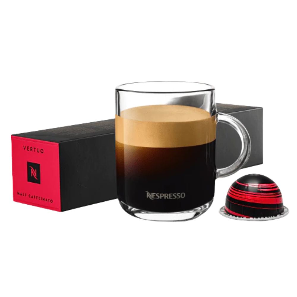 Nespresso Capsules VertuoLine Half Caffeinato 10 Und 230ml