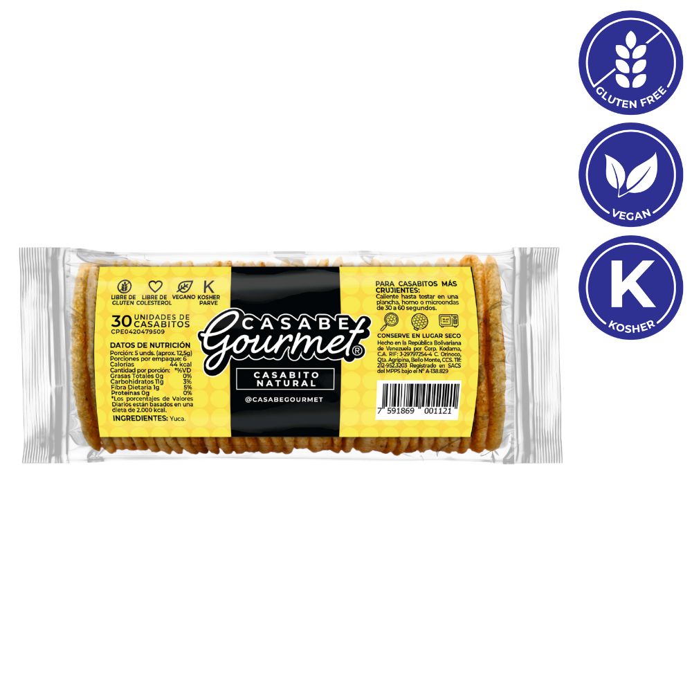 Casabe Gourmet Casabito Natural