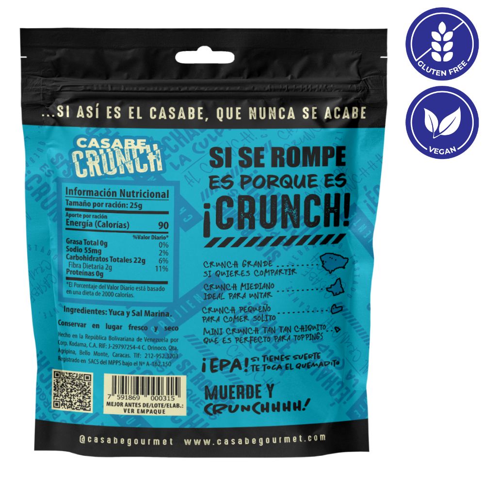 Casabe Gourmet Casabe Crunch Sal Marina 240gr