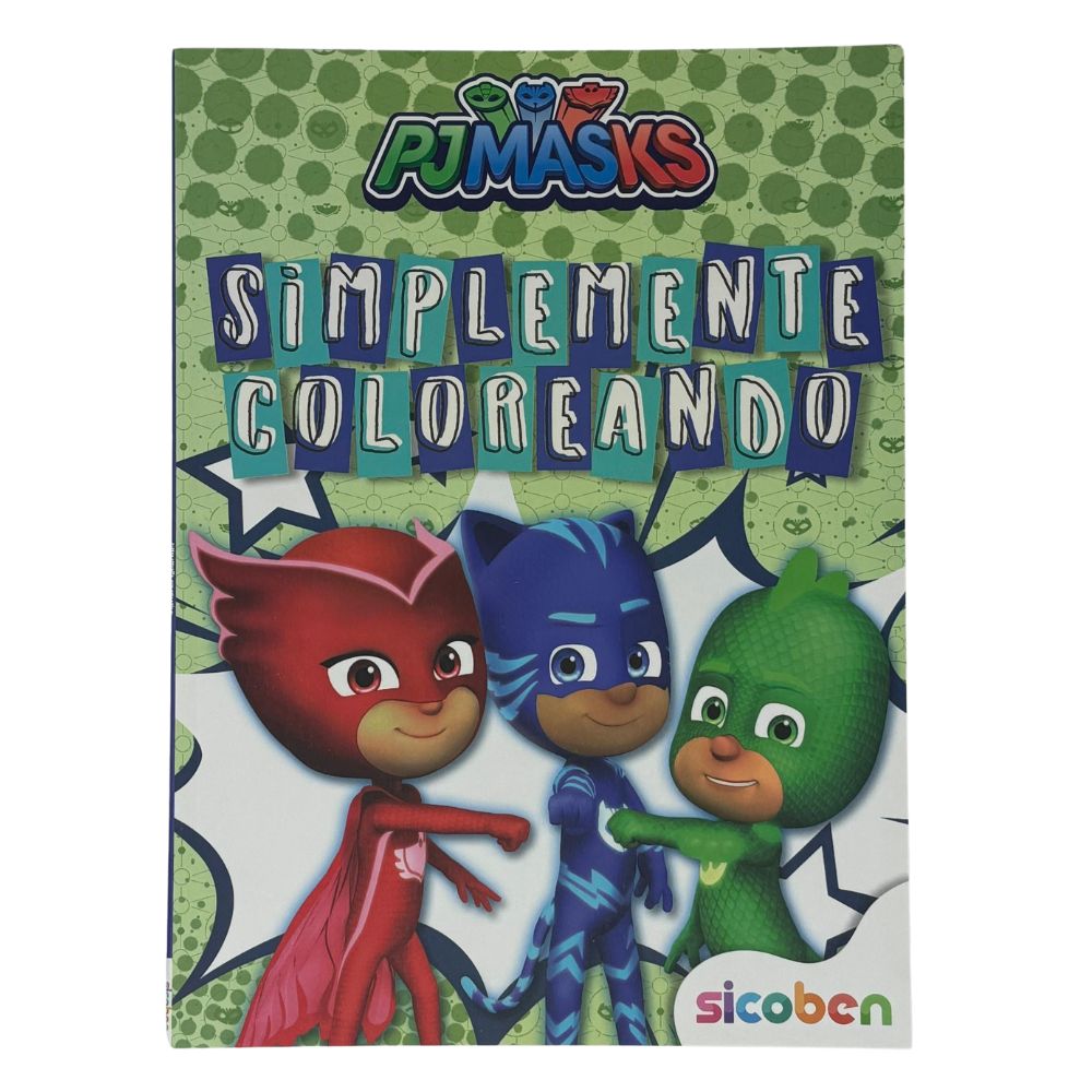 Sicoben Simplemente Coloreando Pj Masks 24 pag