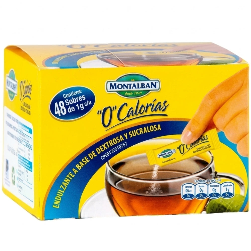 Endulzante Montalban 0 Calorias 48 sobres 48grs