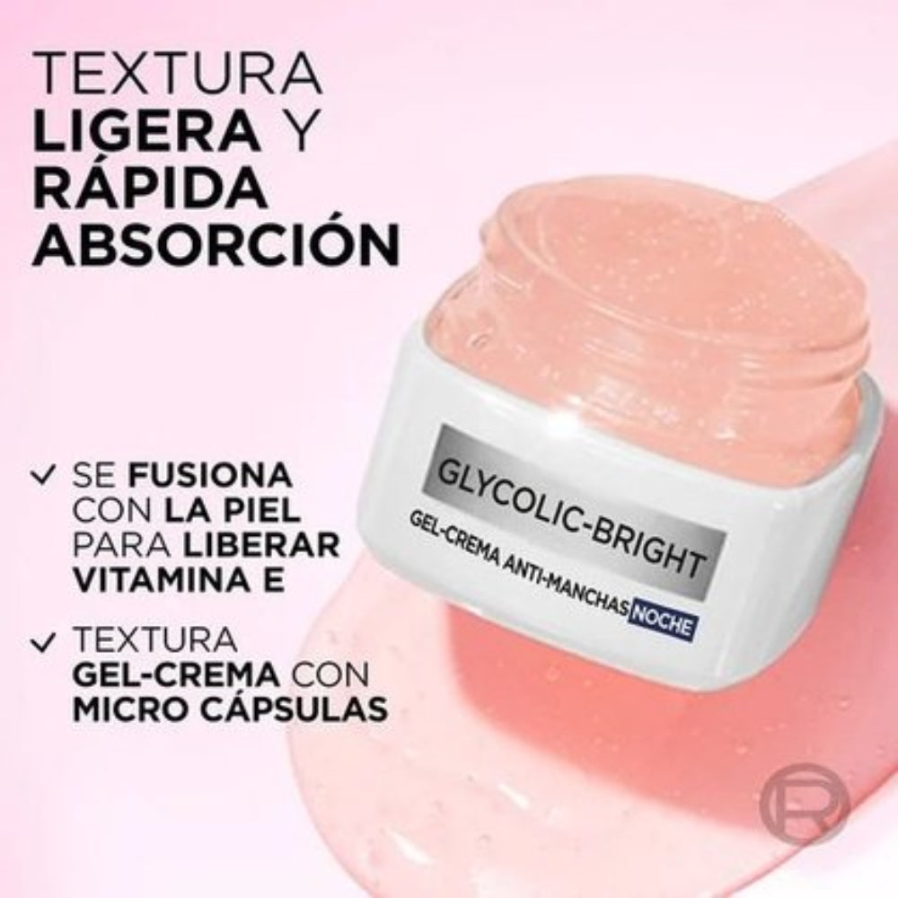 Loreal Paris Crema Antimanchas con Acido Glicolico Bright Noche 50ml