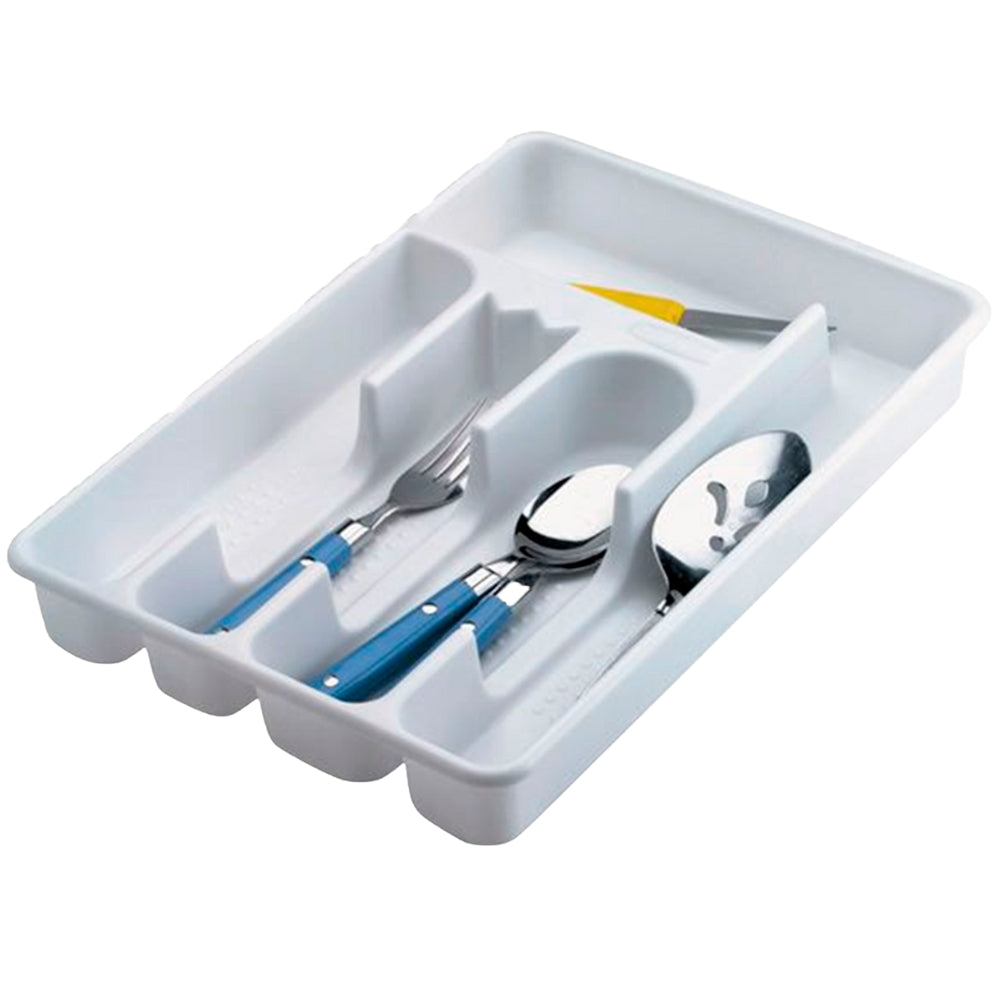 Mainstays Organizador De Cubiertos Pequeño Blanco