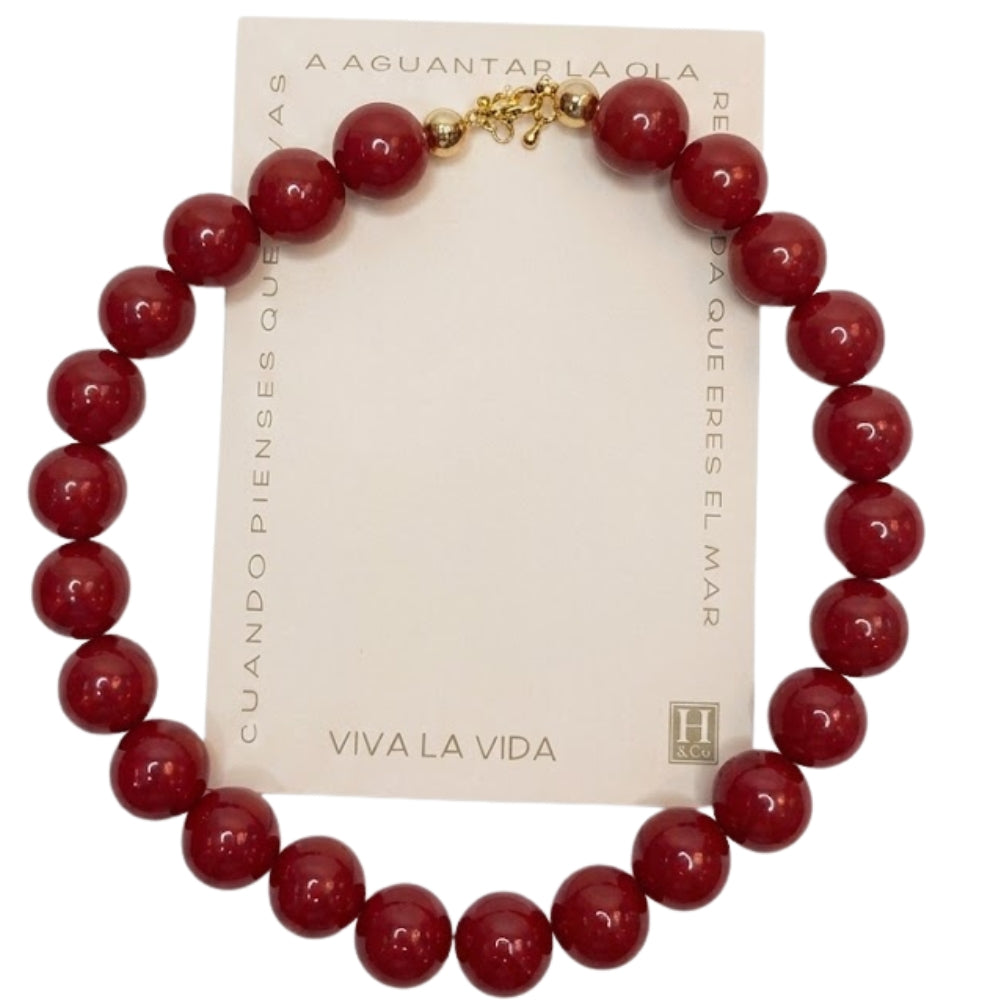 H&Co Collar Para Damas Cherry Glow