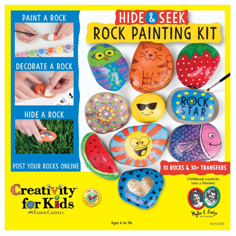Creativity For Kids Hide & Seek Rock Painting Kit 6+
