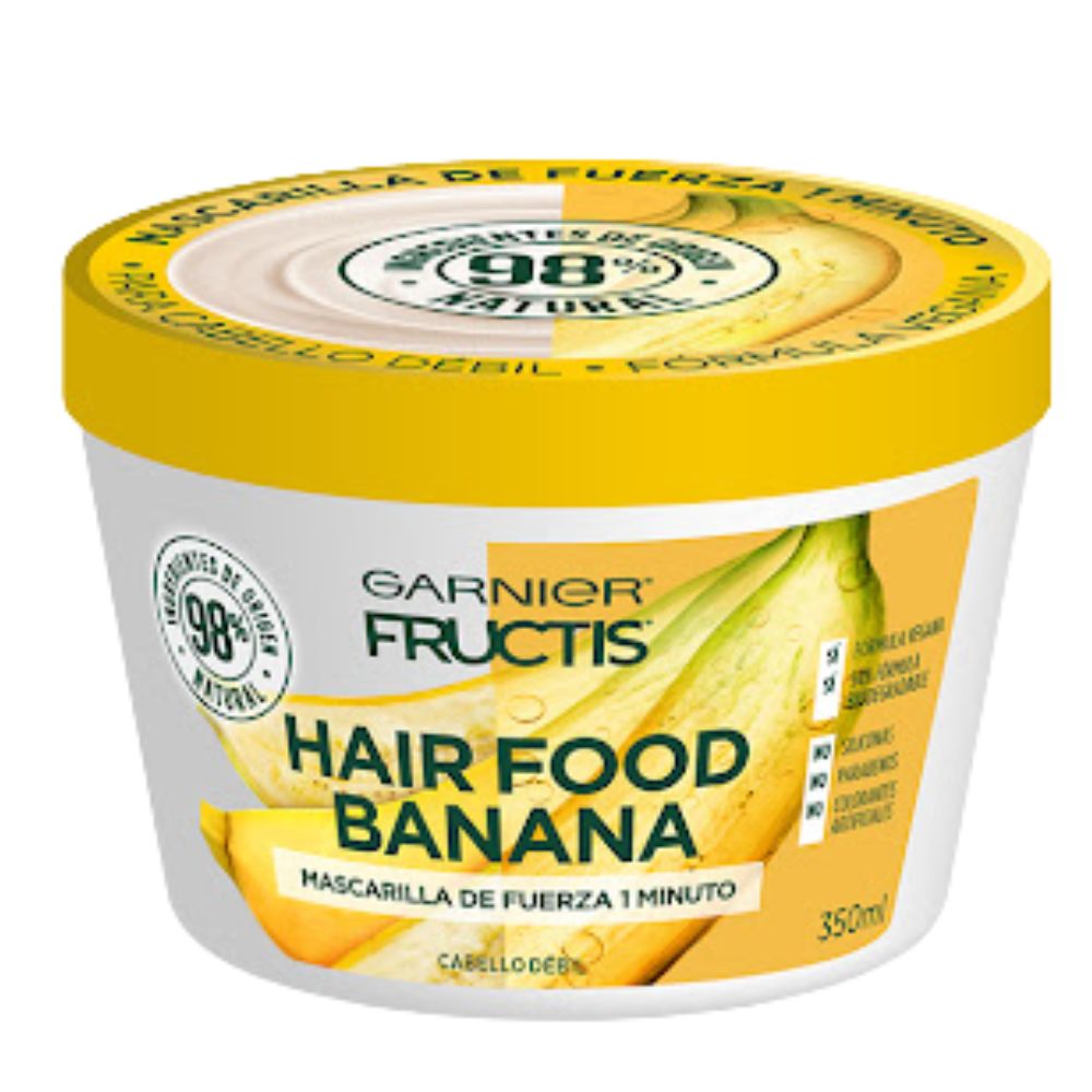 Garnier Fructis Mascarilla Banana Capilar Hair Food Fuerza 350ml