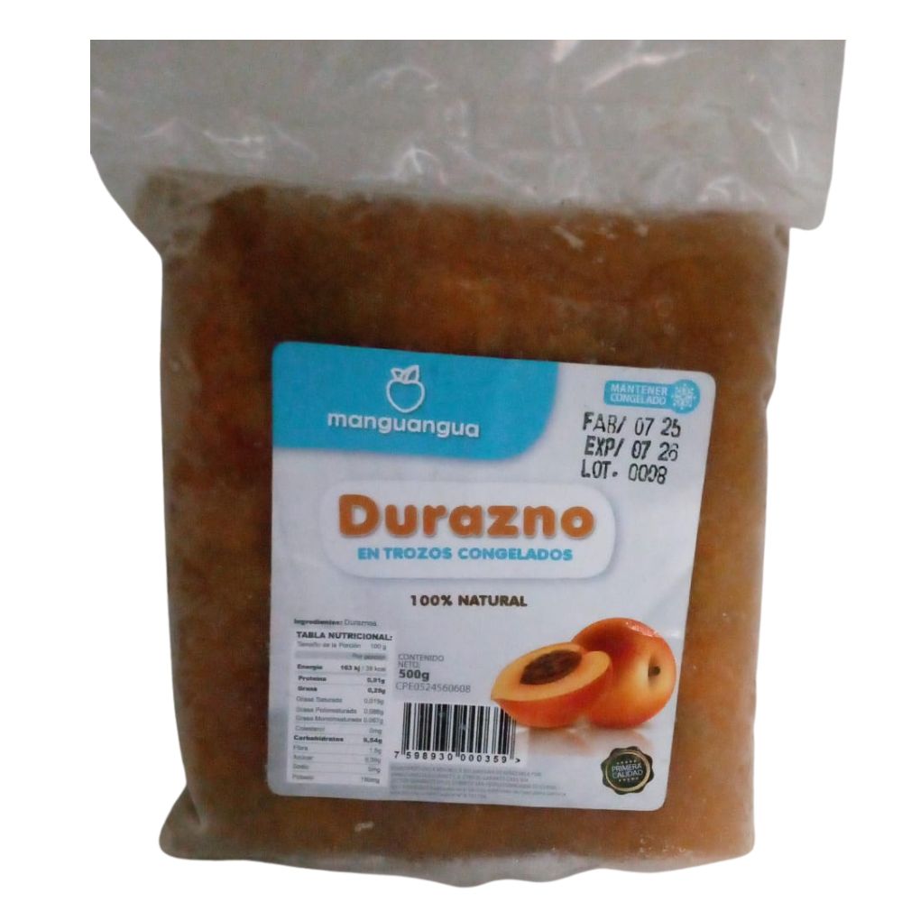 Manguangua Durazno en Trozos Congelado 500gr