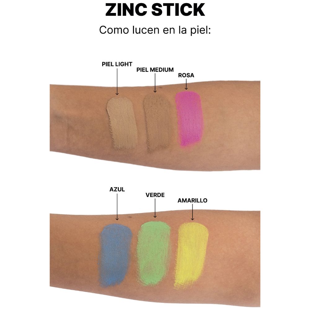 Protector Solar Sun Zapper Zinc Stick Pack Rainbow Pack 12gr x 4 Und