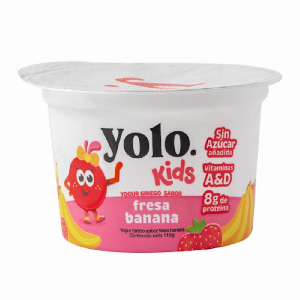 Yogurt Griego Yolo Kids Fresa Banana 110gr