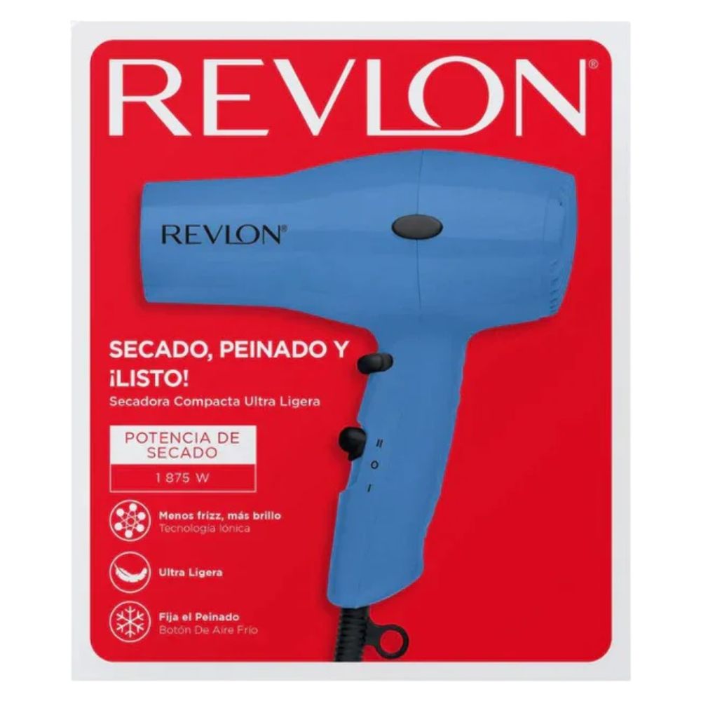 Revlon Secador Secado, Peinado y ¡Listo! Azul