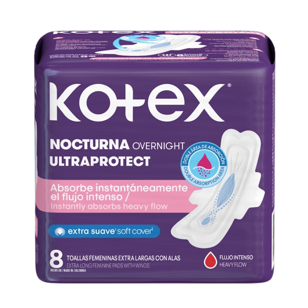 Kotex Toallas Sanitarias Nocturna 8und