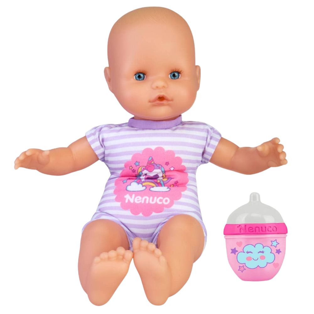 Nenuco Muñeco Con Biberon Y Sonajero Lila 3+