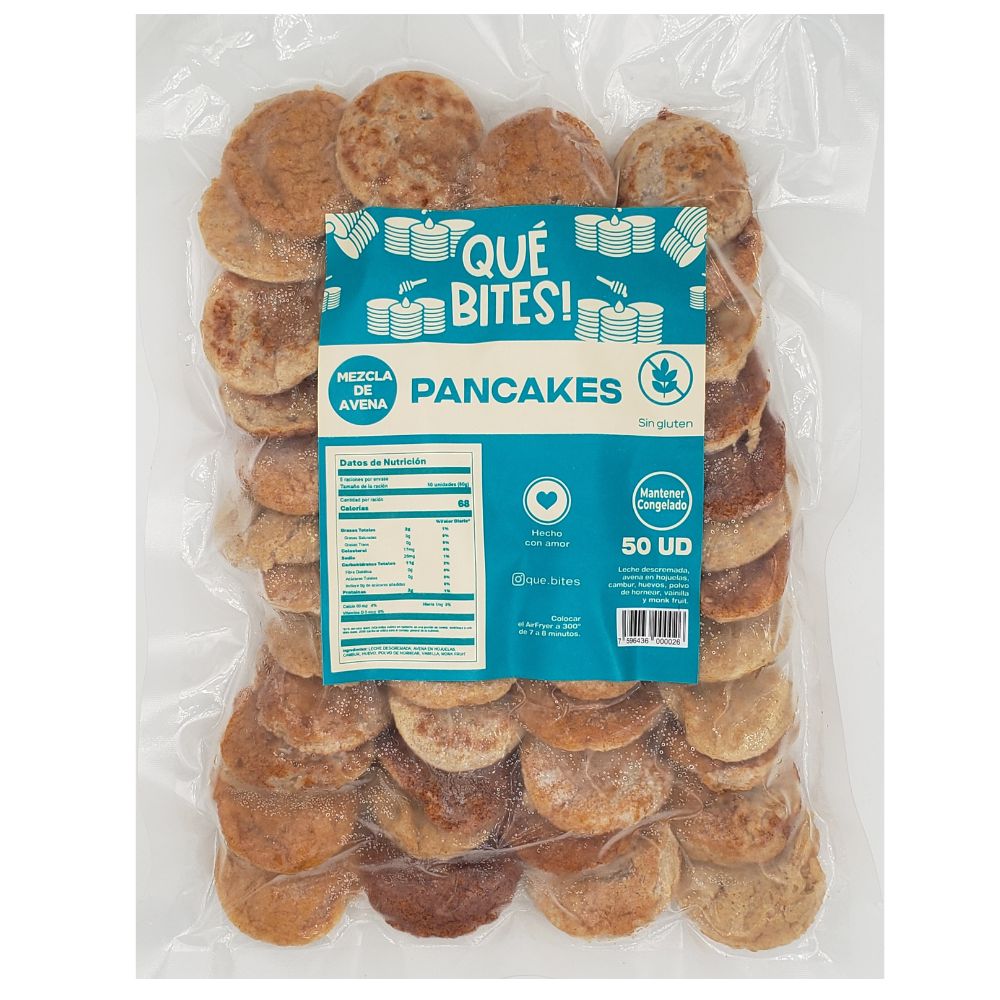 Que Bites Pancakes de Avena y Banana 50Und
