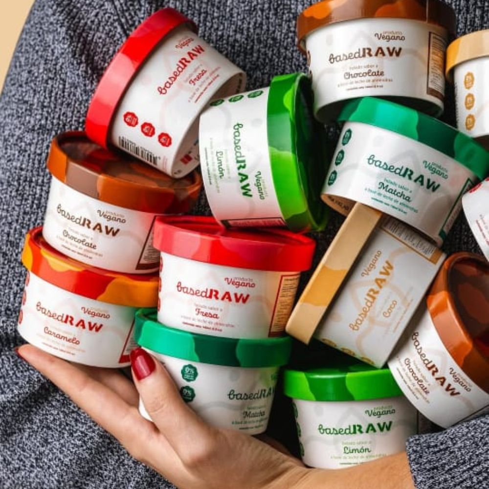 Helado Vegano de Limon BasedRaw a Base de Leche de Almendras 130ml