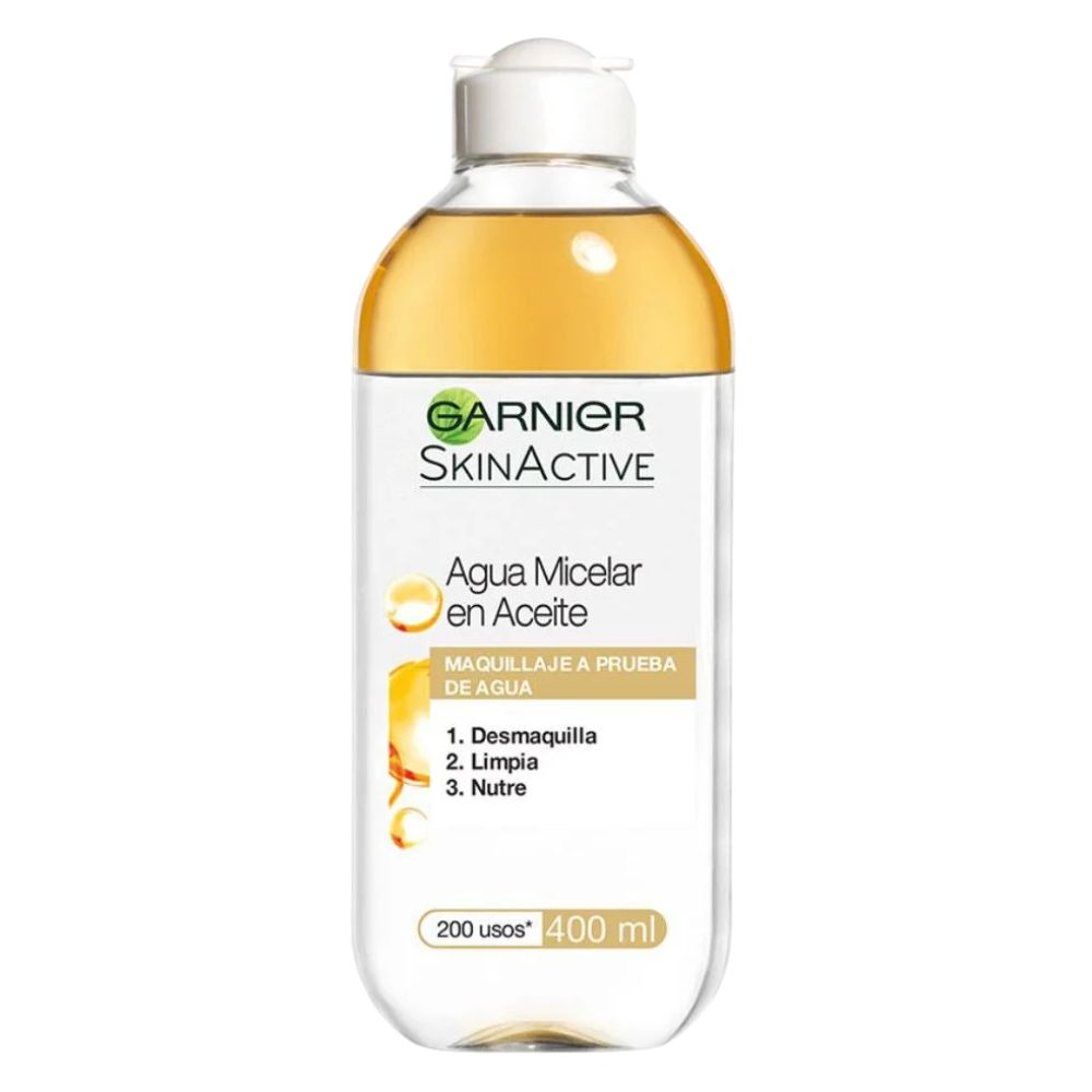 Agua Micelar en Aceite Garnier Elimina Maquillake WTP 400ml