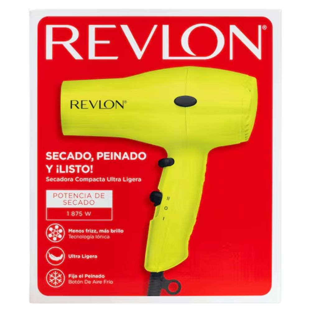 Revlon Secador Secado, Peinado y ¡Listo! Amarillo
