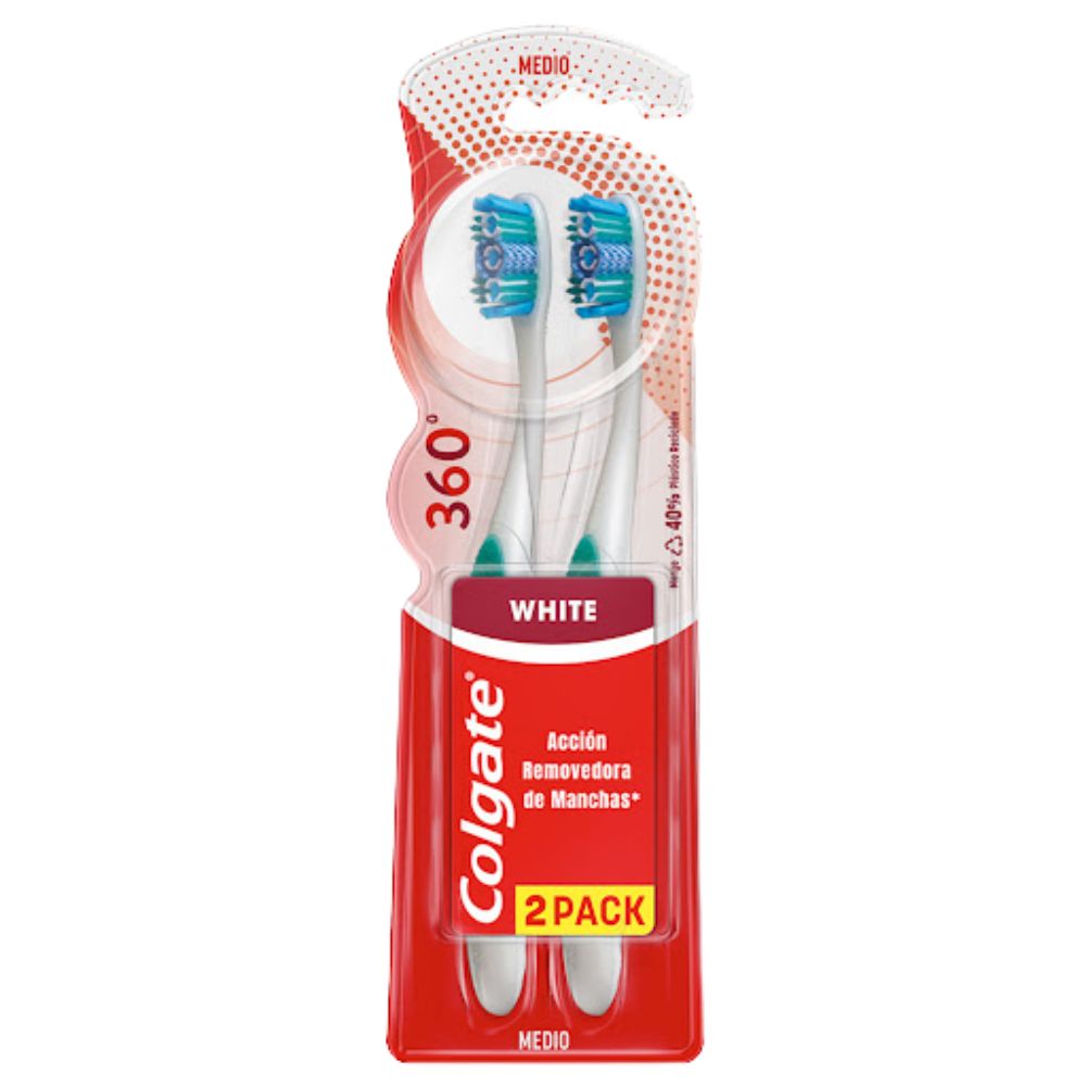 Cepillo Dental 2 Und Colgate 360 Luminous White
